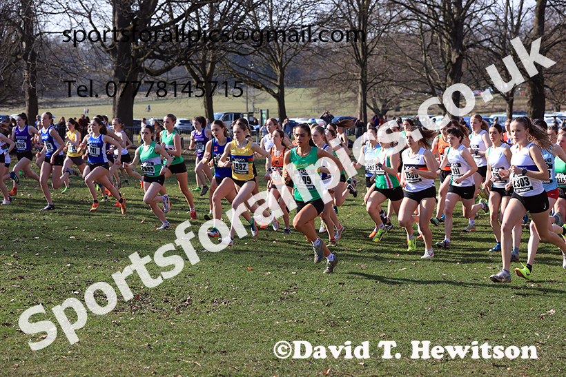 Women under-20s 2025 UK CAU Inter Counties Cross Country Champs., Wollaton Park, Nottingham. Photo: David T. Hewitson/Sports for All Pics